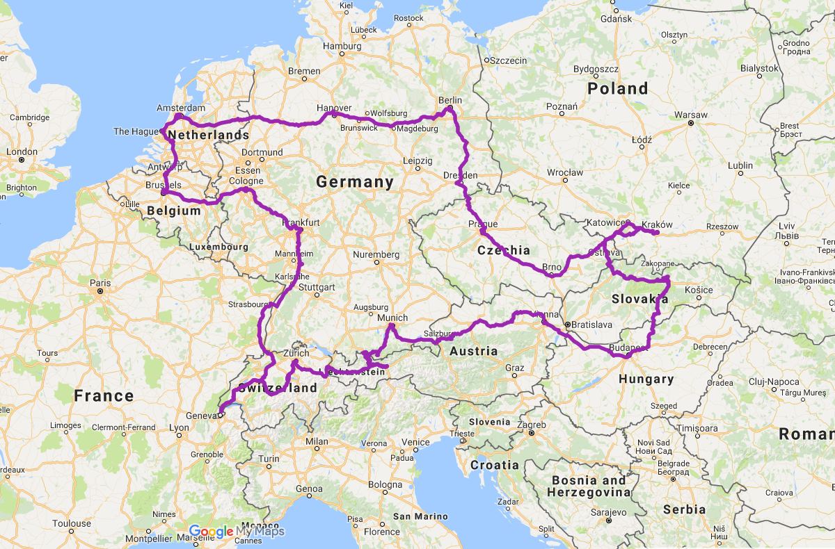 Google Timeline: Actual GPS co-ordinates of where we drove