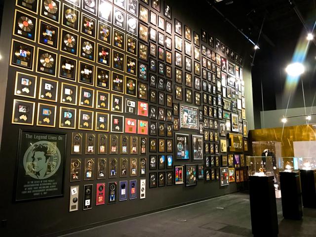 Elvis wall of records